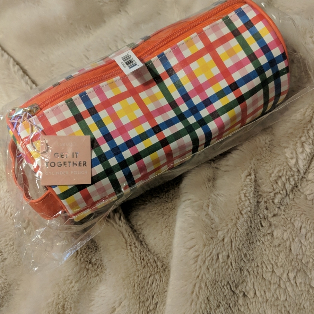Bando ban.do cylinder pouch plaid print